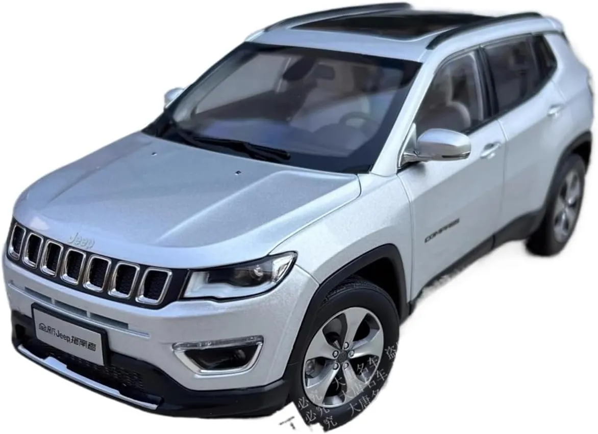 1：18 for Jeeps Compass 2017 SUV Simulation Alloy Car Model Hobby Collection Souvenirs Mini Simulation Toys(Silver)