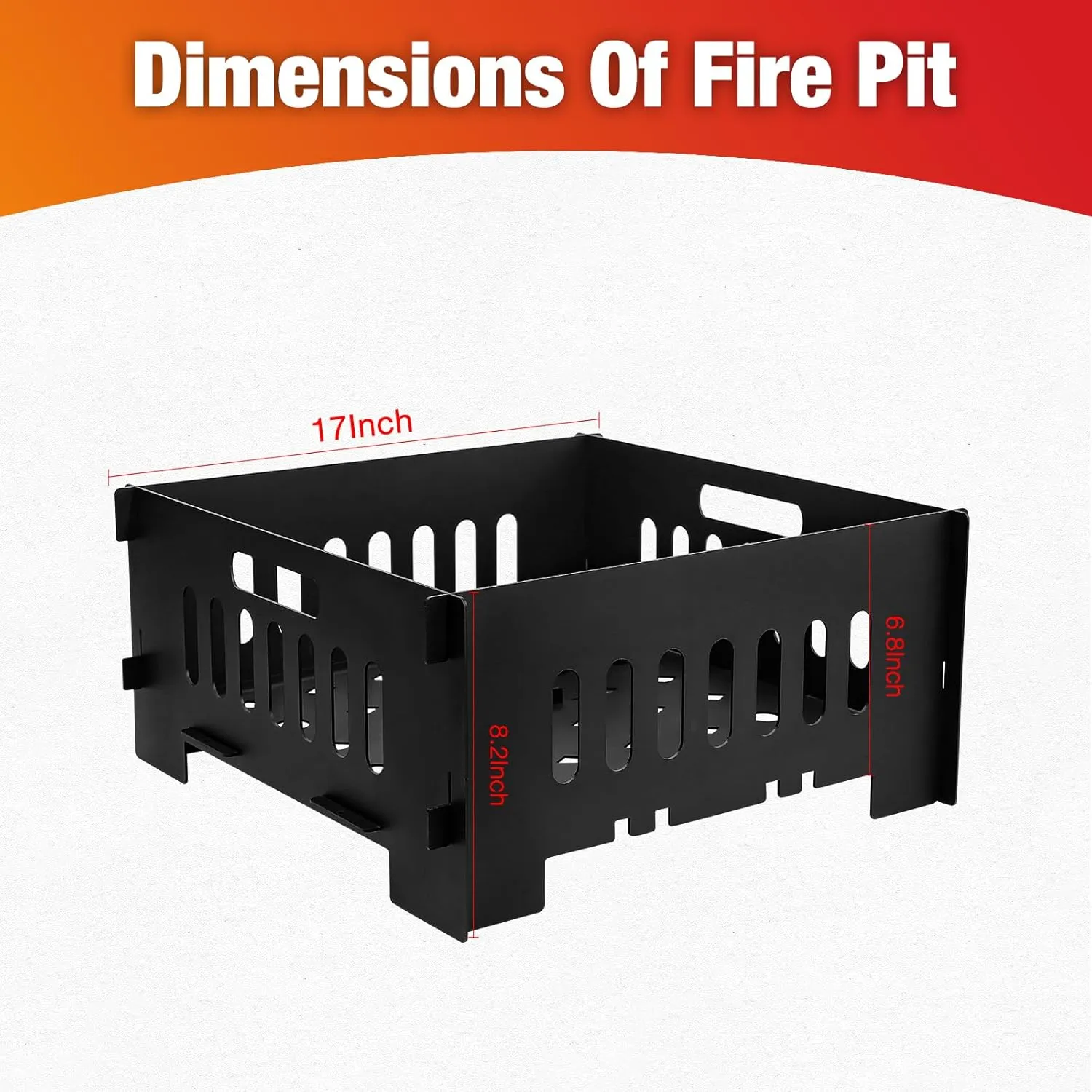 17" Protable Fire Pit,Outdoor Wood Burning Fire Pit with Carrying Bag for Camping, Bonfire, Backyard, Garden and Picnic Patio