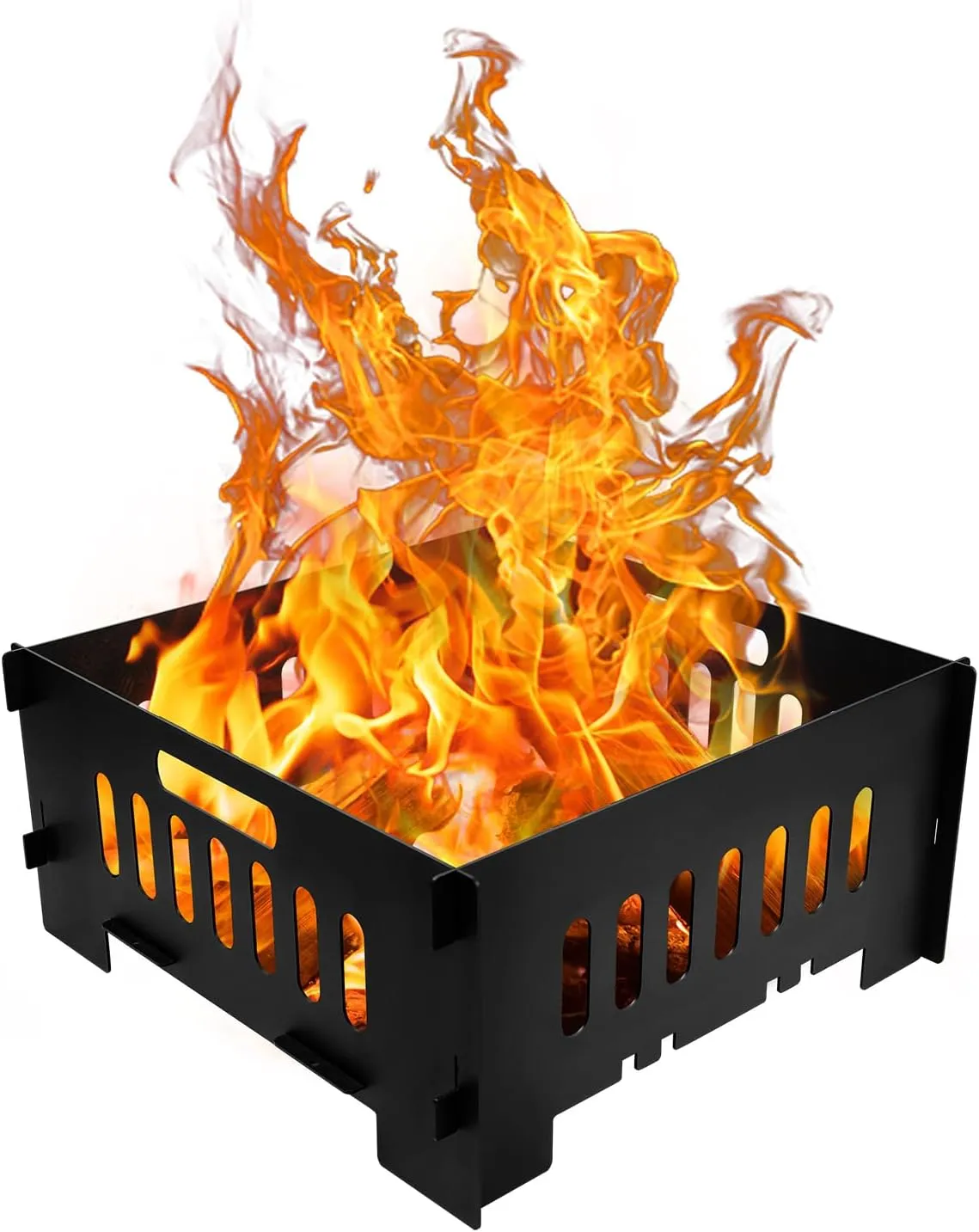 17" Protable Fire Pit,Outdoor Wood Burning Fire Pit with Carrying Bag for Camping, Bonfire, Backyard, Garden and Picnic Patio