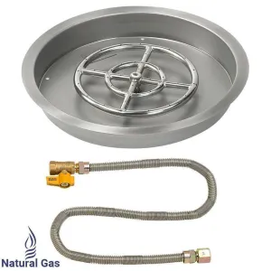 19" Drop in Burner Pan. Round. Match Lite