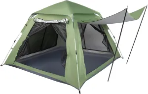 240 * 240 * 150cm Spring Quick Open Four-Person Family Tent Camping Tent Green,5-7 Day Delivery from The United States