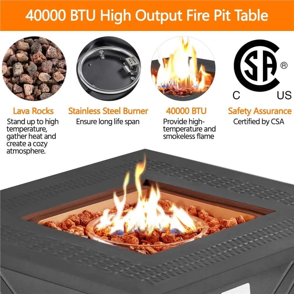 28 Inch Propane Fire Pit Table
