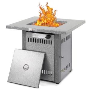 28" Outdoor Propane Gas Fire Pit Table Patio Firepits Fireplace