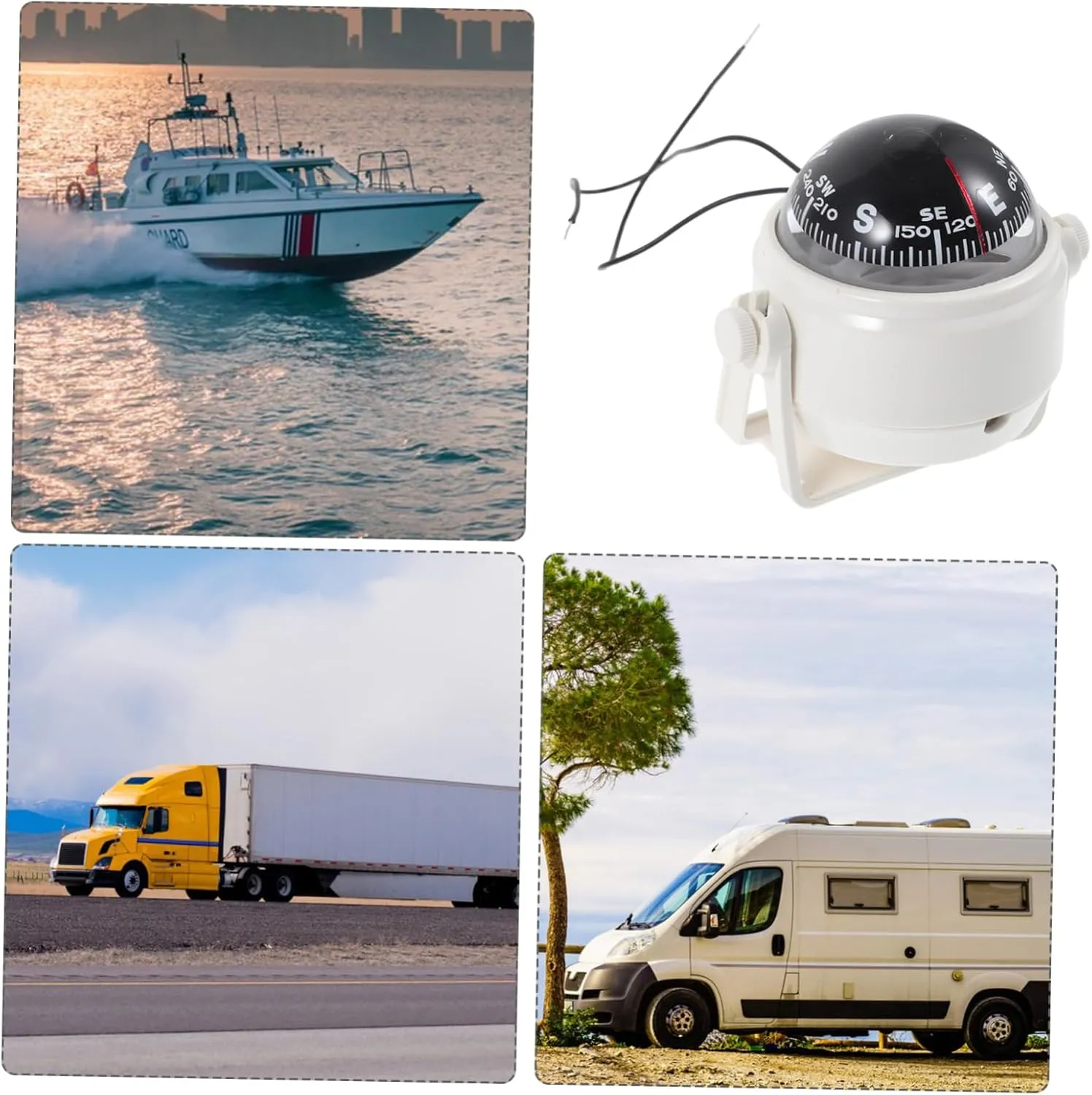 2pcs Compass Car Boat Ball Compass Small Boat Compass Vehicle Navigation Car Dash Compass Car Compass