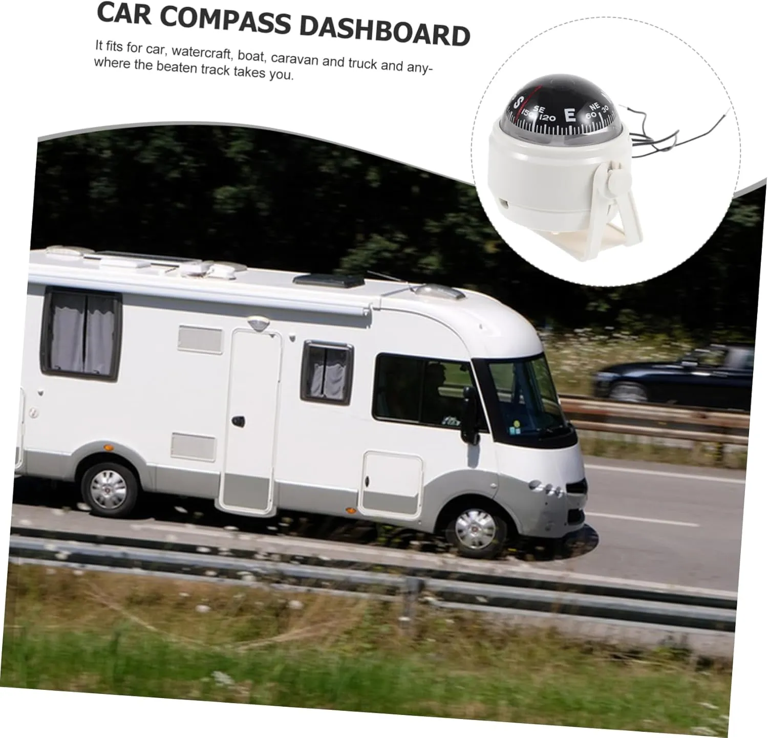 2pcs Compass Car Boat Ball Compass Small Boat Compass Vehicle Navigation Car Dash Compass Car Compass
