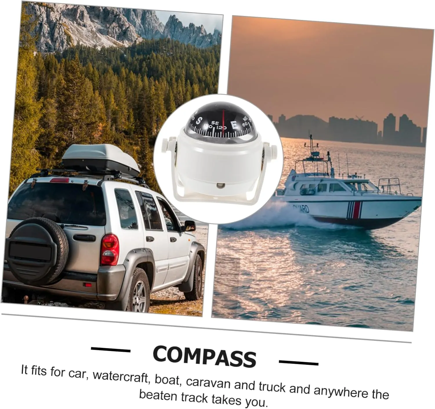 2pcs Compass Car Boat Ball Compass Small Boat Compass Vehicle Navigation Car Dash Compass Car Compass