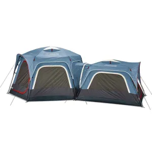 3-Person & 6-Person Connectable Tent Bundle w/Fast Pitch Setup - Set of 2 - Blue