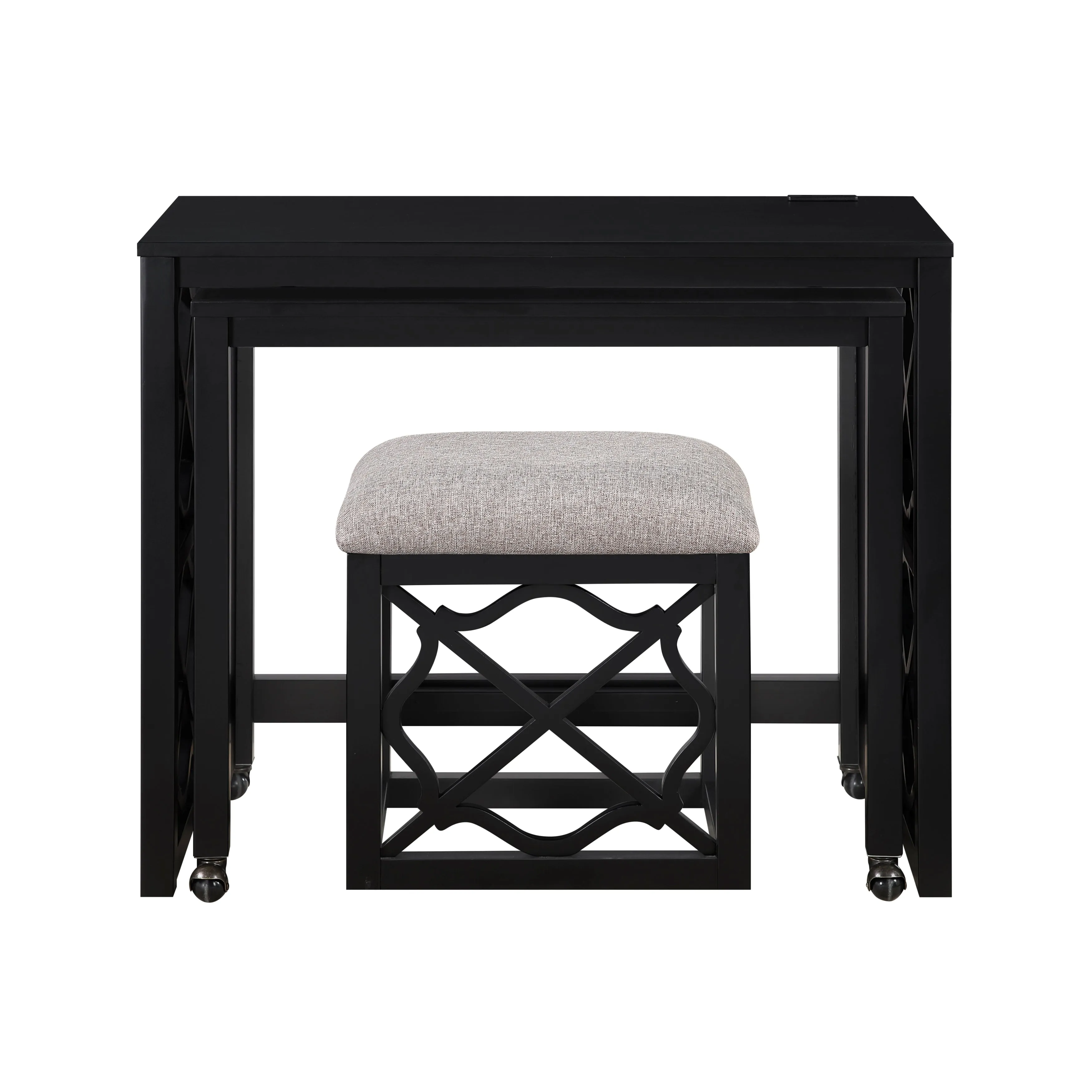 3-Piece Pack Desks with Stool Set