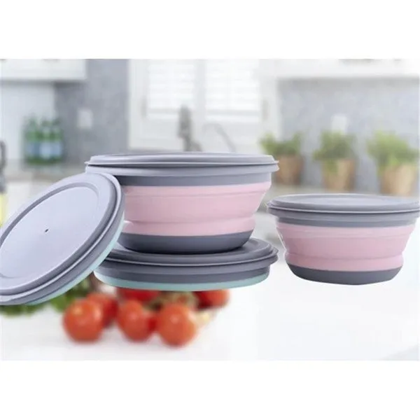3-Pieces: Folding Camping Bowl Set