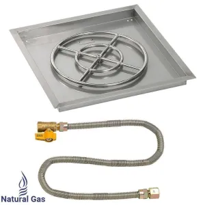 30" Drop in Burner Pan. Square. Match Light