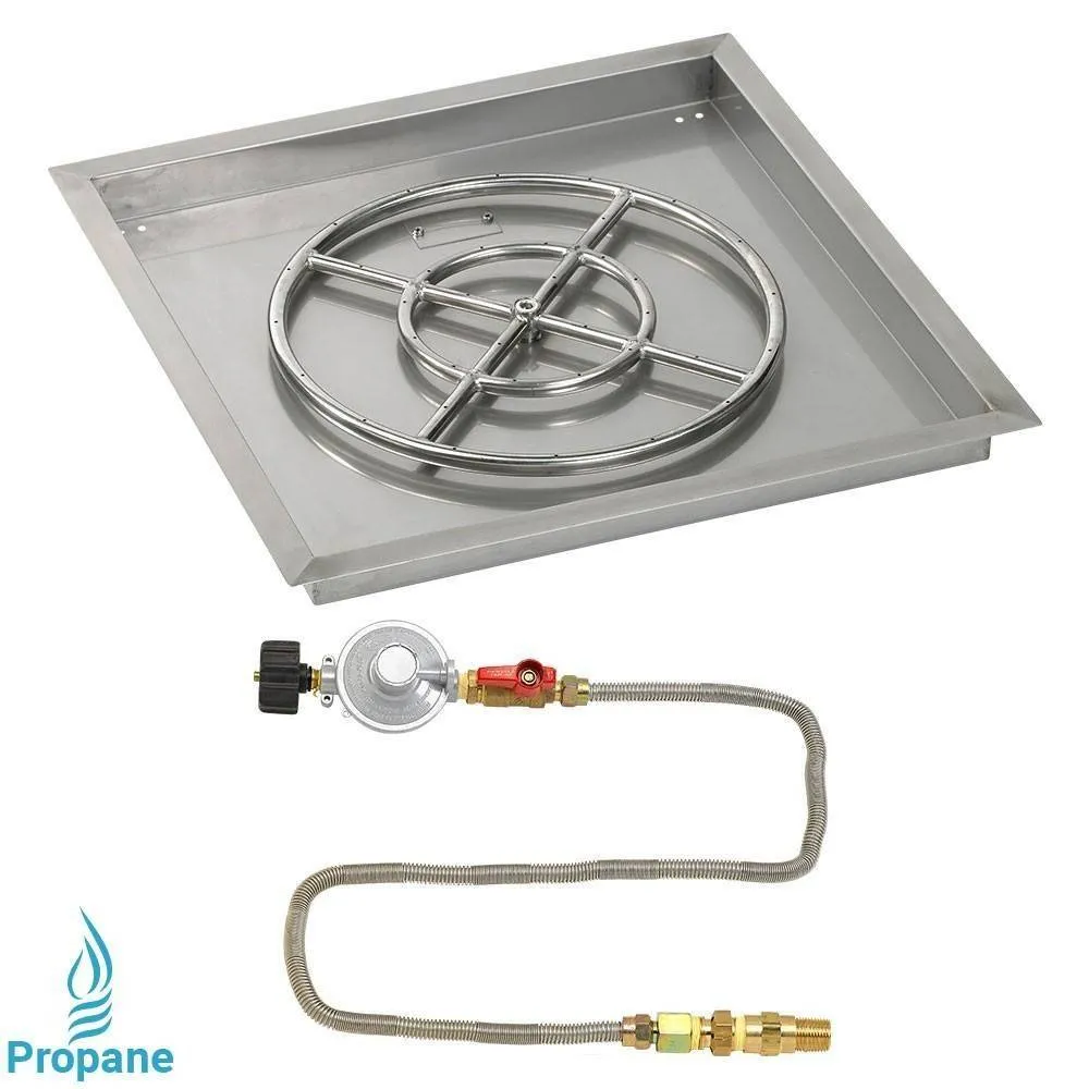 30" Drop in Burner Pan. Square. Match Light
