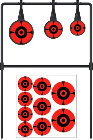 3/8'' Thick Metal High Caliber Spinner Target, Heavy Metal Spinner Auto Reset Steel Target for Centerfire Handguns Up to .44 Magnum Outdoor Target Shooting Range
