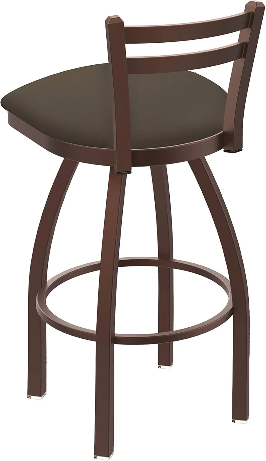 411 Jackie 30" Low Back Swivel Bar Stool with Bronze Finish and Canter Earth Seat