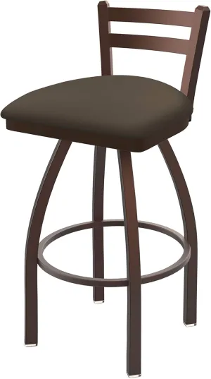 411 Jackie 30" Low Back Swivel Bar Stool with Bronze Finish and Canter Earth Seat