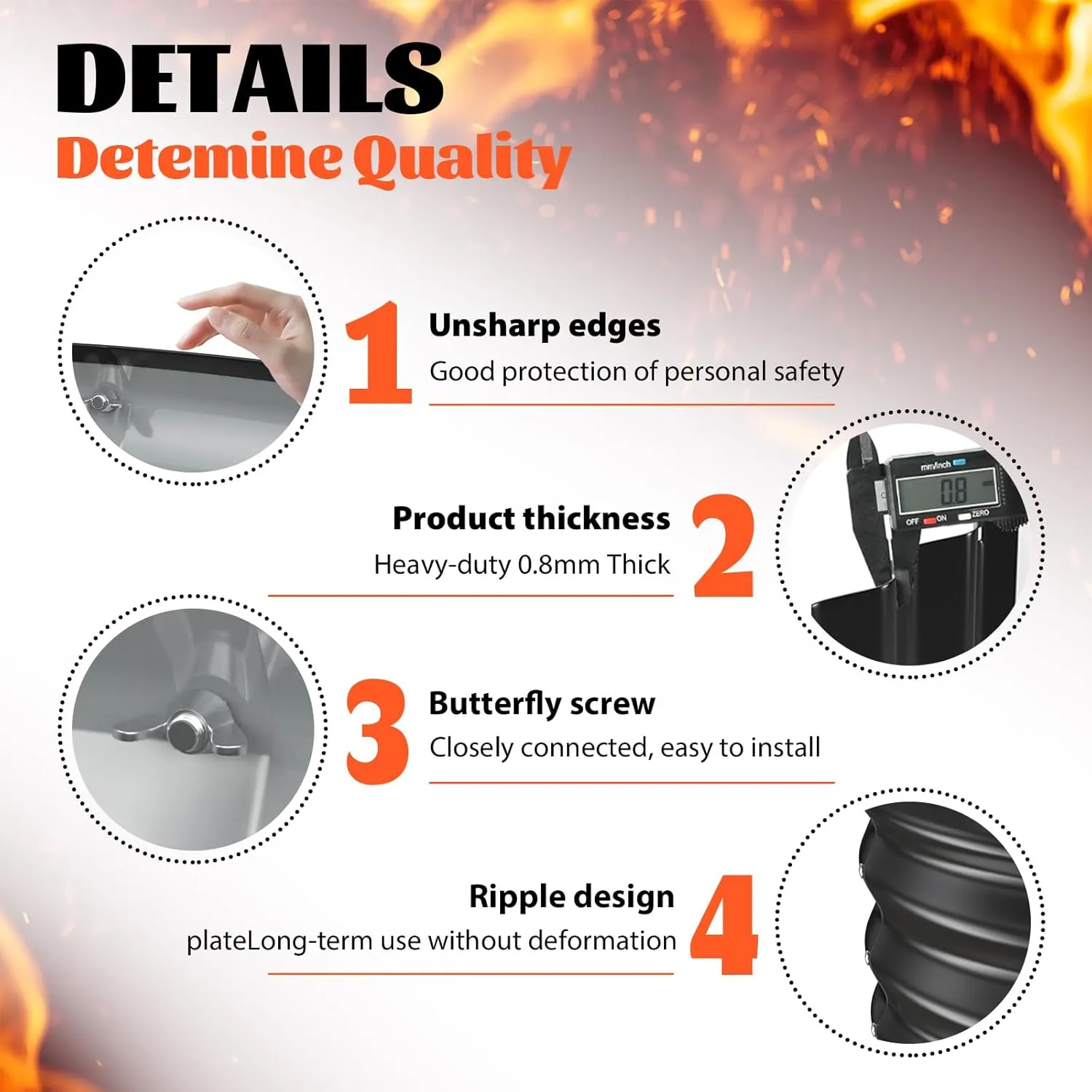 48 Inch Round Galvanized Fire Pit Ring/Fire Ring - Foldable and Perfect for Outdoor Gatherings and Campfires in The Yard/Garden/Park/Beach (Black Gray, 4 FT Diameter 1 FT Tall)