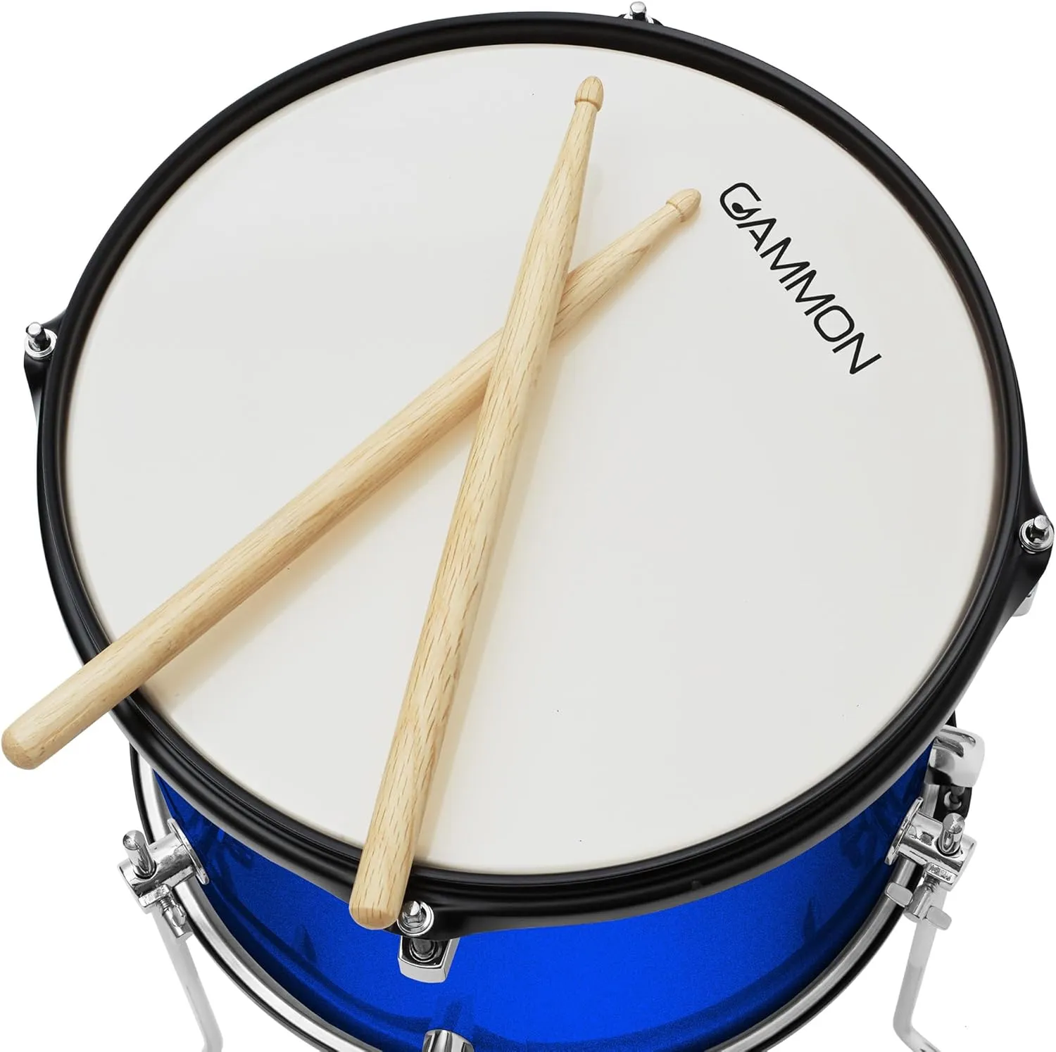5-Piece Junior Starter Drum Kit with Cymbals, Hardware, Sticks, & Throne - Blue