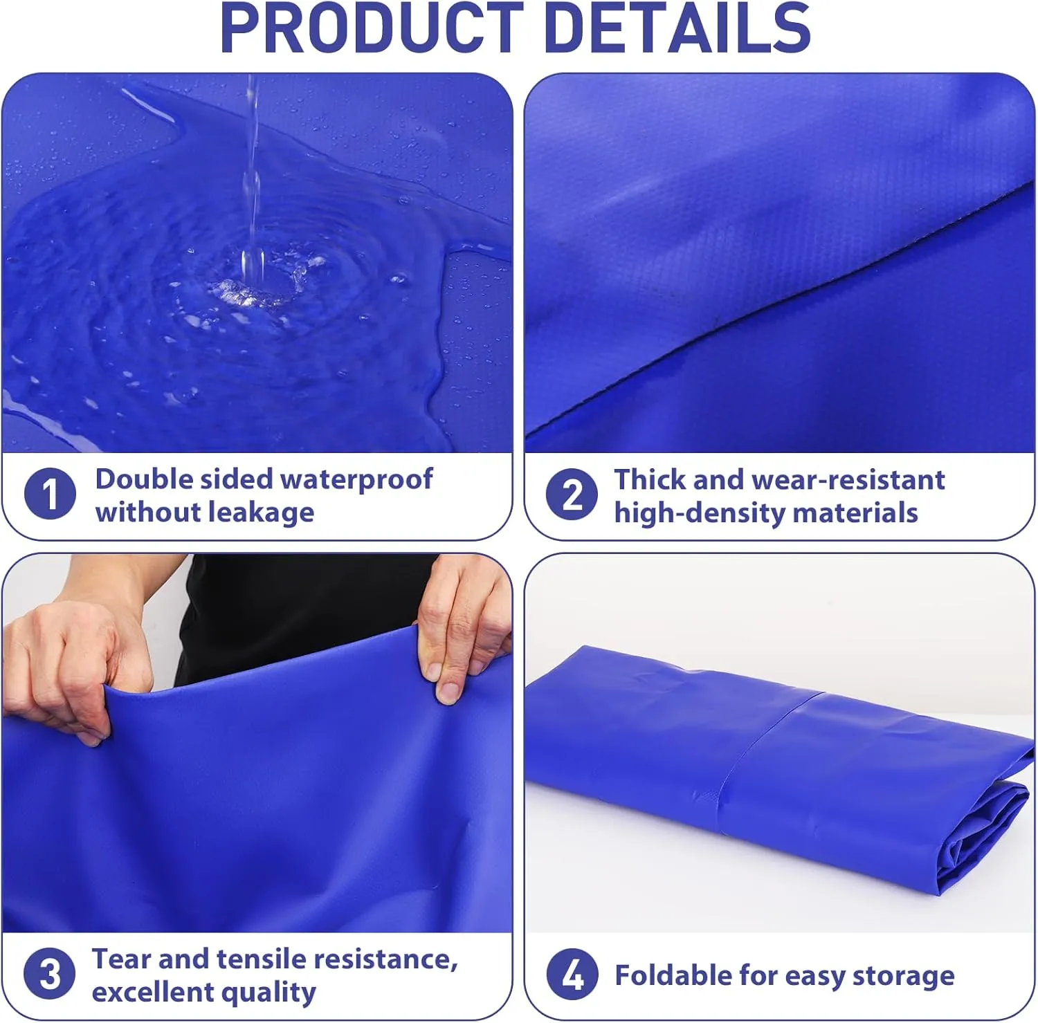 500L/132gal Foldable Water Bladder Storage Container - Large Capacity Soft Water Bag for Drought Resistance, Fire Prevention, and Emergency Water