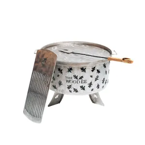 600mm Stainless Steel Fire Pit Cooking Set and Lid