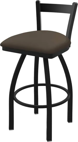 821 Catalina 25" Low Back Swivel Counter Stool with Black Wrinkle Finish and Canter Earth Seat