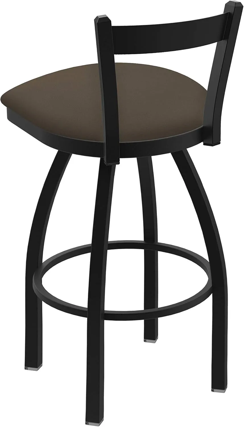 821 Catalina 25" Low Back Swivel Counter Stool with Black Wrinkle Finish and Canter Earth Seat