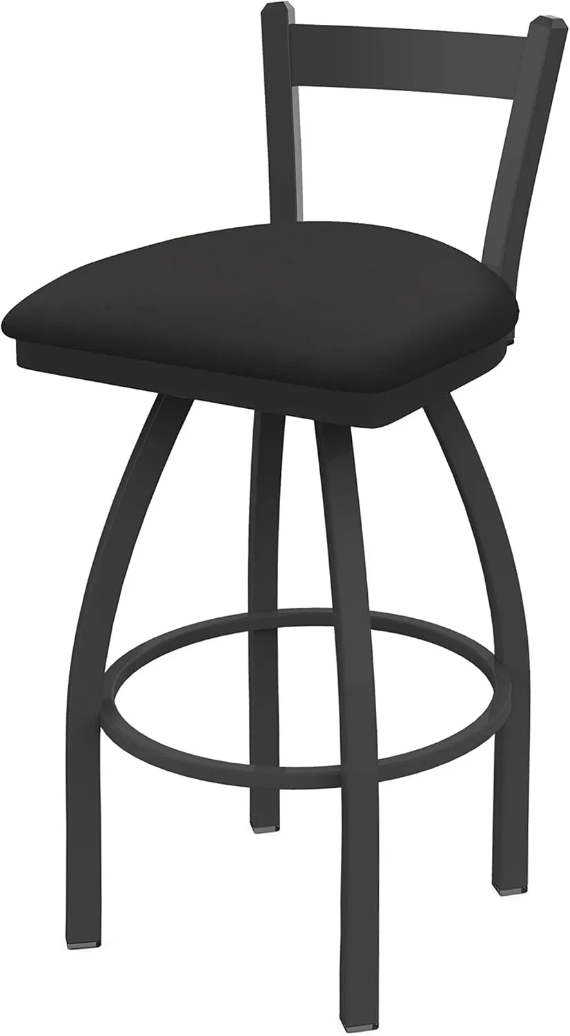 821 Catalina 30" Low Back Swivel Bar Stool with Pewter Finish and Canter Iron Seat