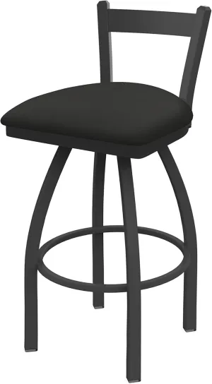 821 Catalina 30" Low Back Swivel Bar Stool with Pewter Finish and Canter Iron Seat