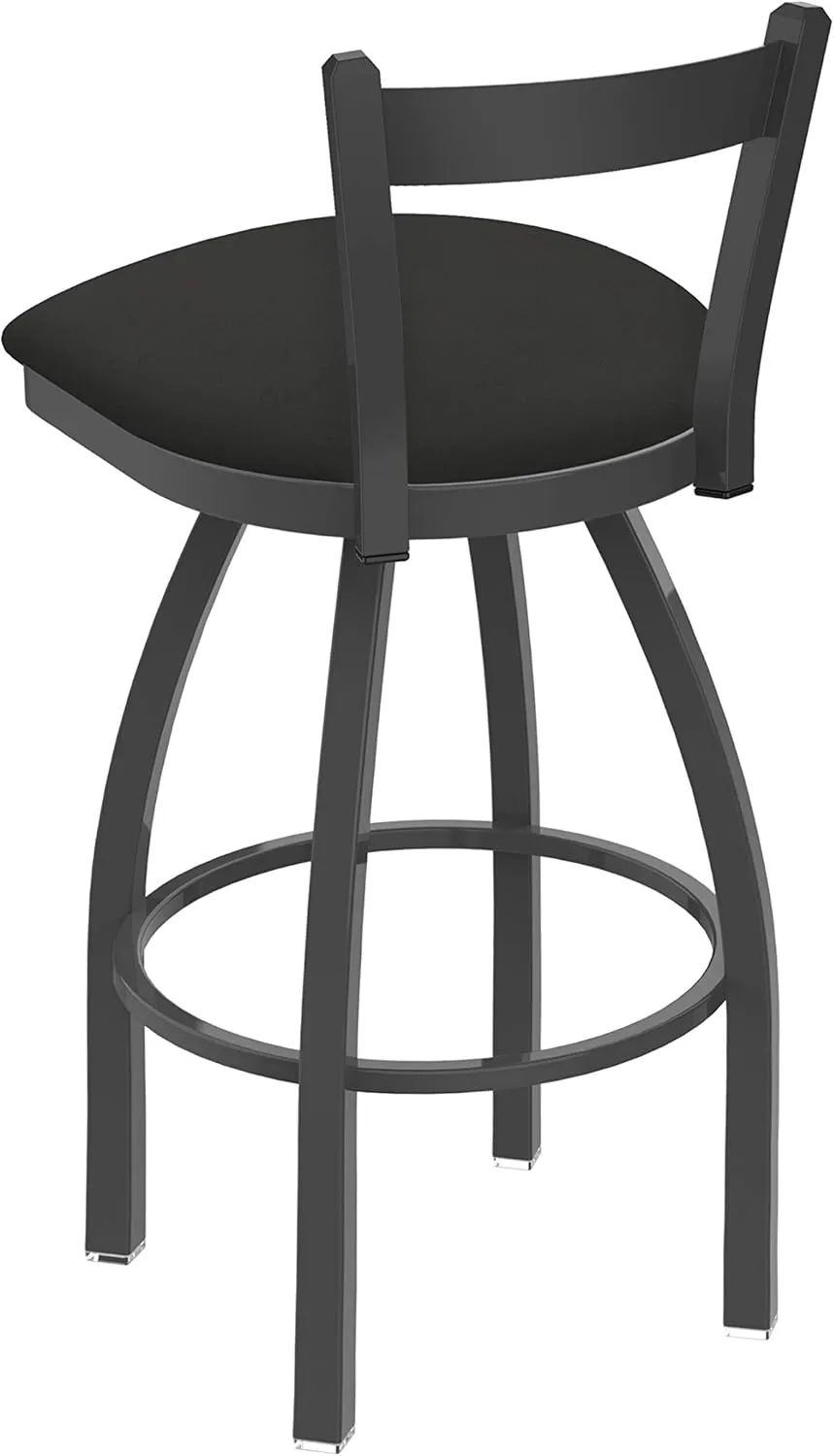 821 Catalina 30" Low Back Swivel Bar Stool with Pewter Finish and Canter Iron Seat