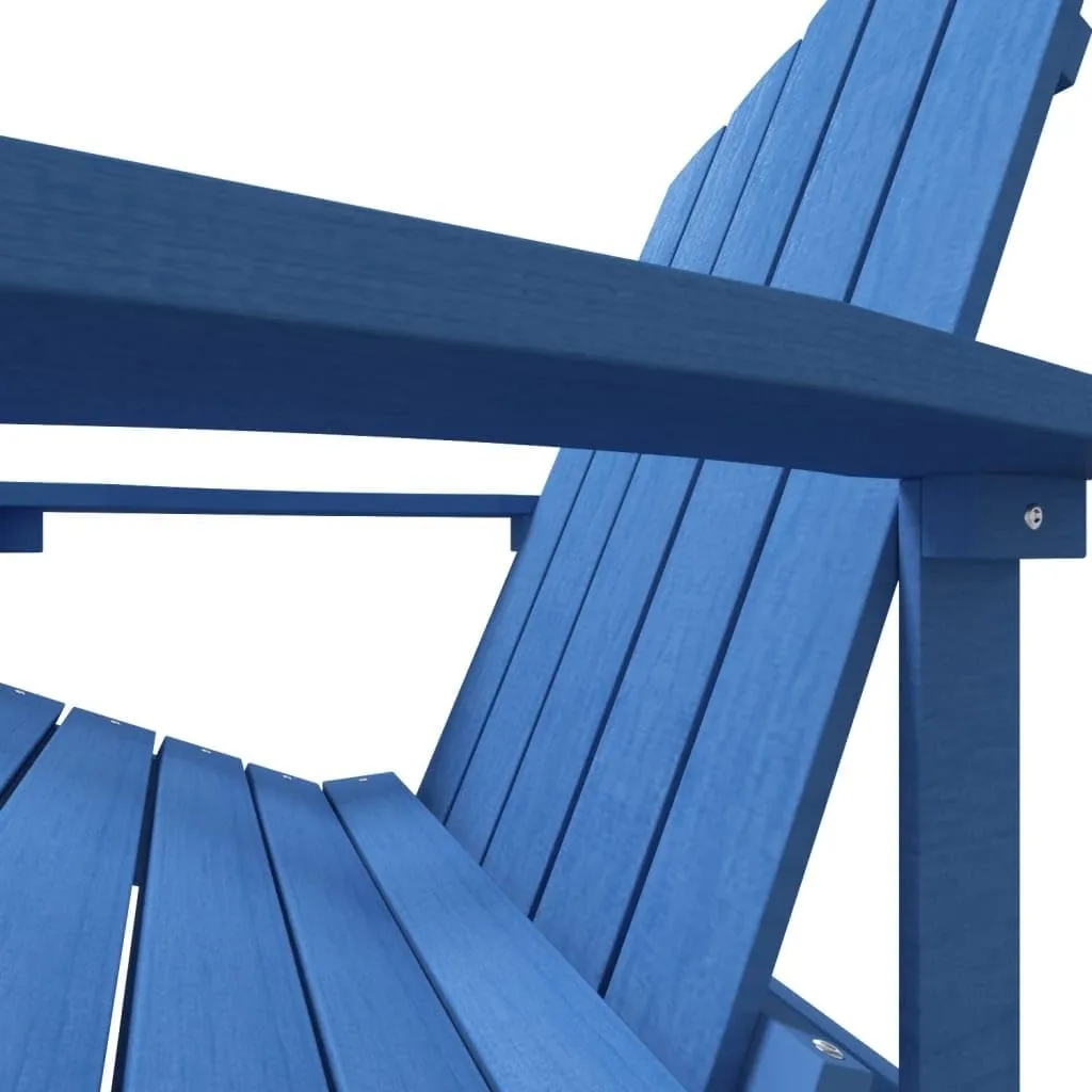 Adirondack Chair Outdoor Patio Furniture HDPE Aqua Blue Weather-Resistant Lounge Chair for Backyard Poolside Deck and Garden (Assembly Required)