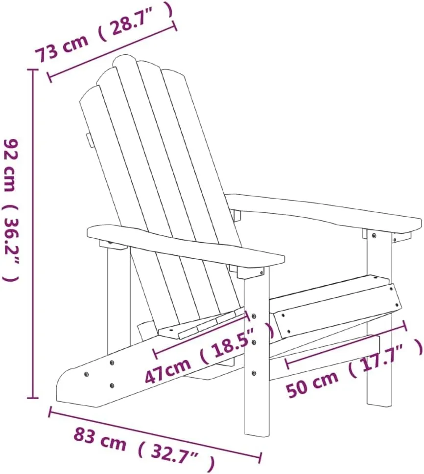 Adirondack Chair Outdoor Patio Furniture HDPE Aqua Blue Weather-Resistant Lounge Chair for Backyard Poolside Deck and Garden (Assembly Required)
