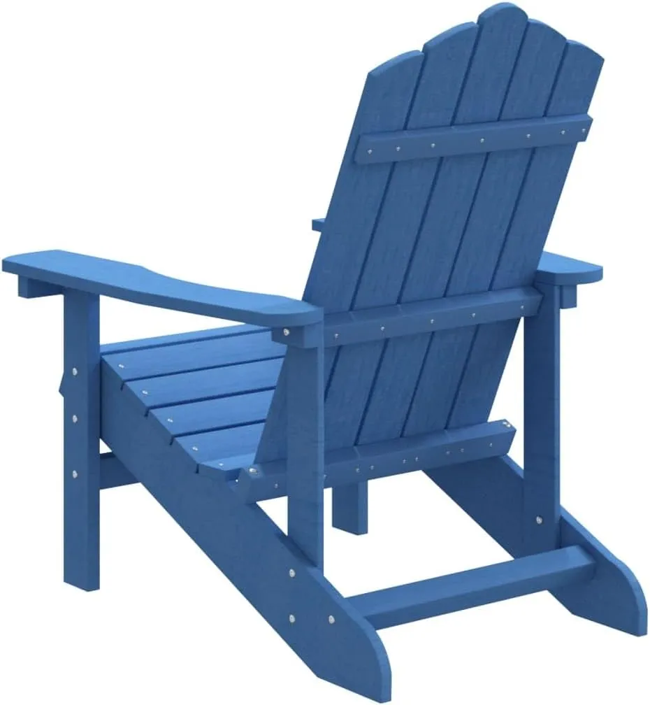 Adirondack Chair Outdoor Patio Furniture HDPE Aqua Blue Weather-Resistant Lounge Chair for Backyard Poolside Deck and Garden (Assembly Required)