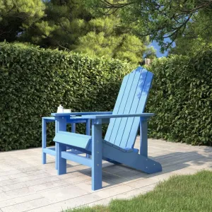 Adirondack Chair Outdoor Patio Furniture HDPE Aqua Blue Weather-Resistant Lounge Chair for Backyard Poolside Deck and Garden (Assembly Required)