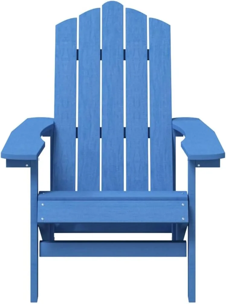 Adirondack Chair Outdoor Patio Furniture HDPE Aqua Blue Weather-Resistant Lounge Chair for Backyard Poolside Deck and Garden (Assembly Required)