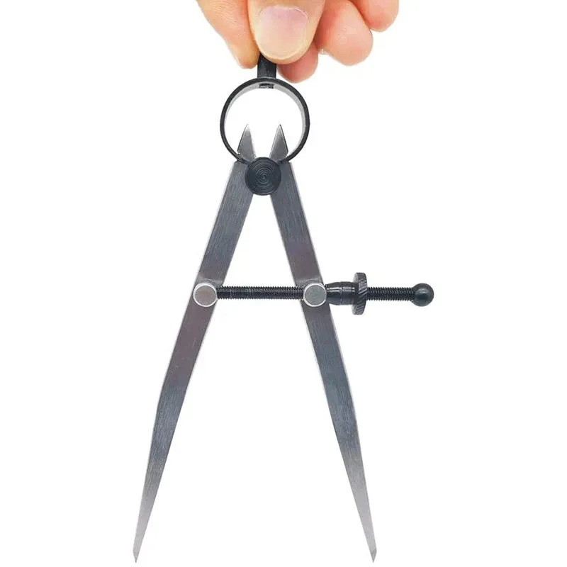 Adjustable 6" Lockable Steel Divider Wing Compass for Leather Craft