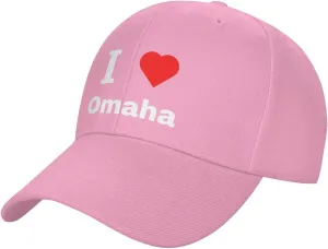 Adjustable I Love Omaha Baseball Cap for Men Women Classic Casual Unisex Dad Hat Trucker Hat