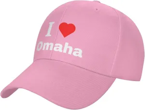 Adjustable I Love Omaha Baseball Cap for Men Women Classic Casual Unisex Dad Hat Trucker Hat