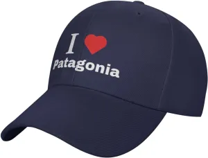 Adjustable I Love Patagonia Baseball Cap for Men Women Classic Casual Unisex Dad Hat Trucker Hat