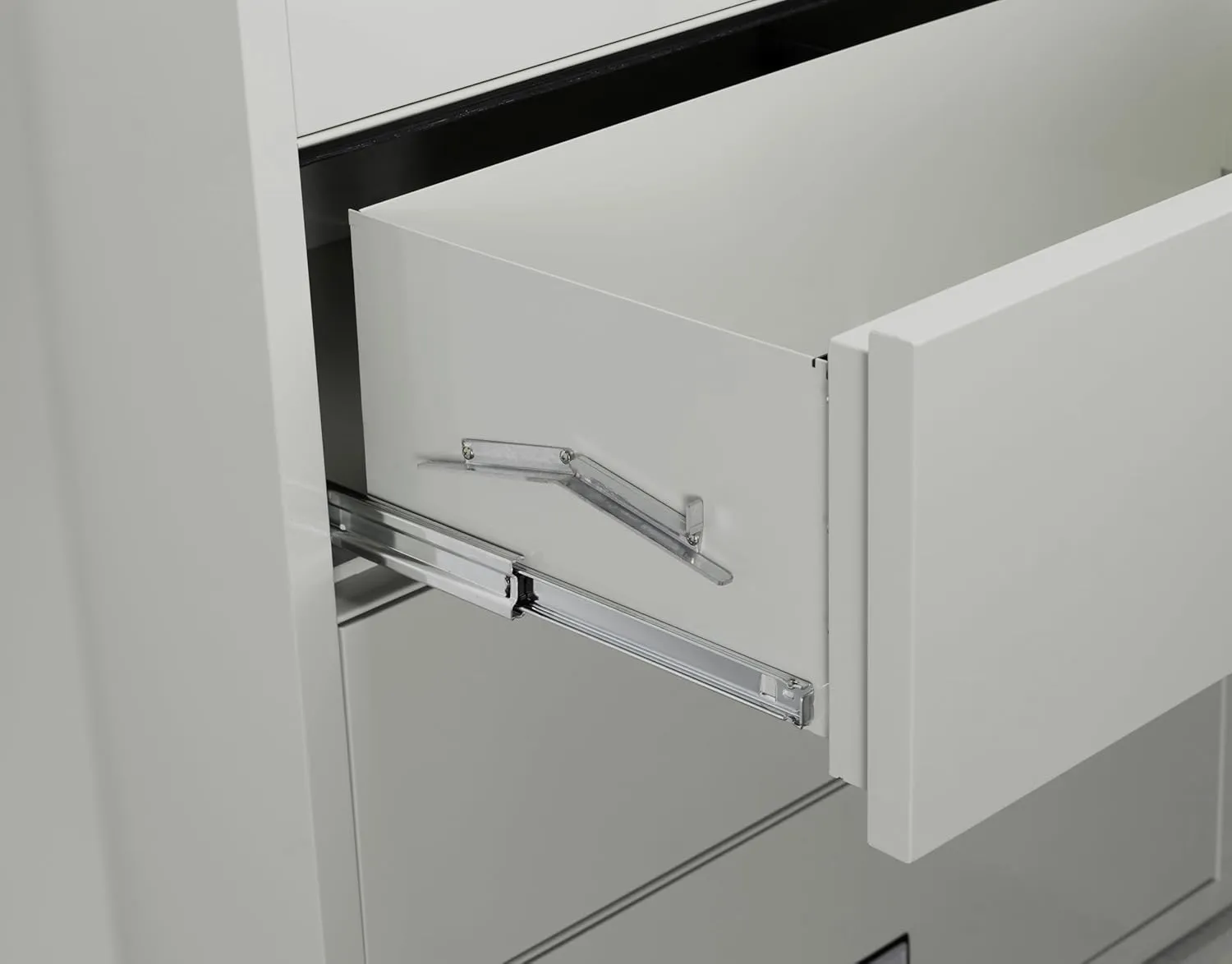 Alloy Steel Fireproof File Cabinet – 4-Drawer Lateral, 38" – Letter Size – Locking Filing Cabinet with Key Lock & Water Seal – 350 Fire Rated, Impact Tested – Light Gray – LAT4W38LG