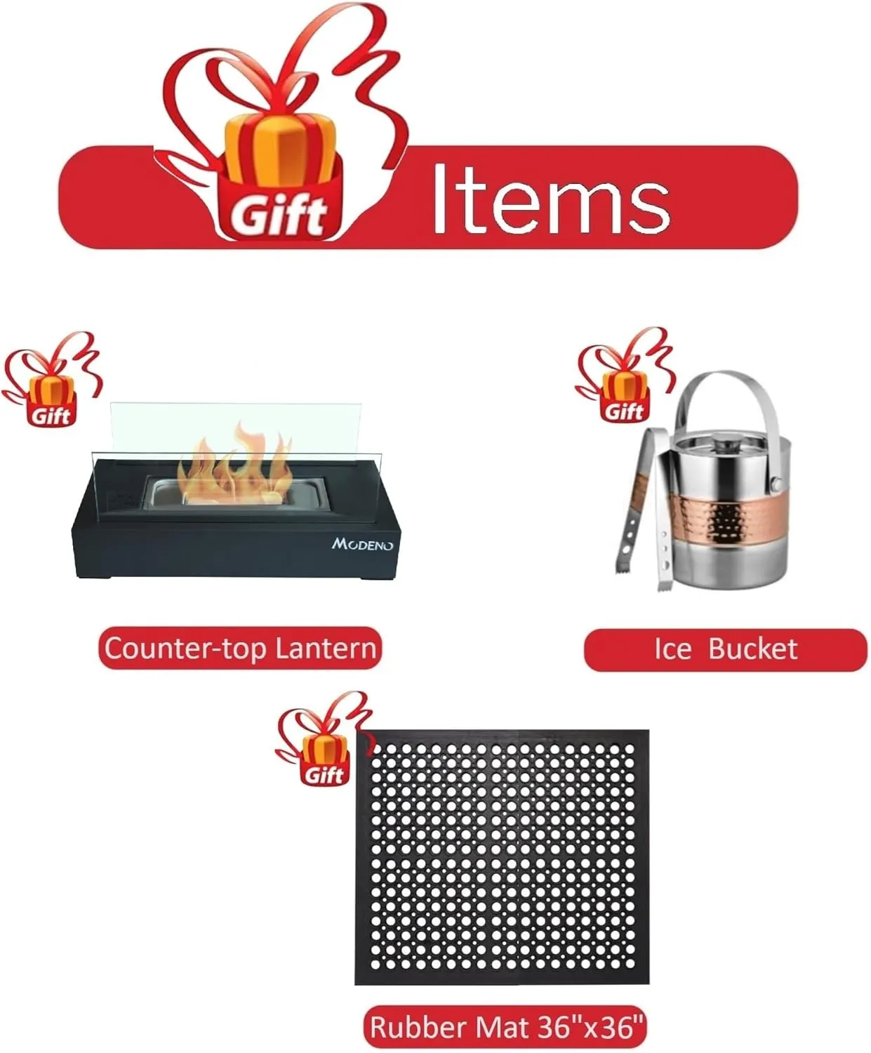 AMS Fireplace Elementi Red Wood Manchester Liquid Propane Gas Fire Pit Table for Outside Patio Bundle with Tank Cover, Wind Guard and Burner Lid | Free Rubber Mat, Ice Bucket and Counter-top Lantern