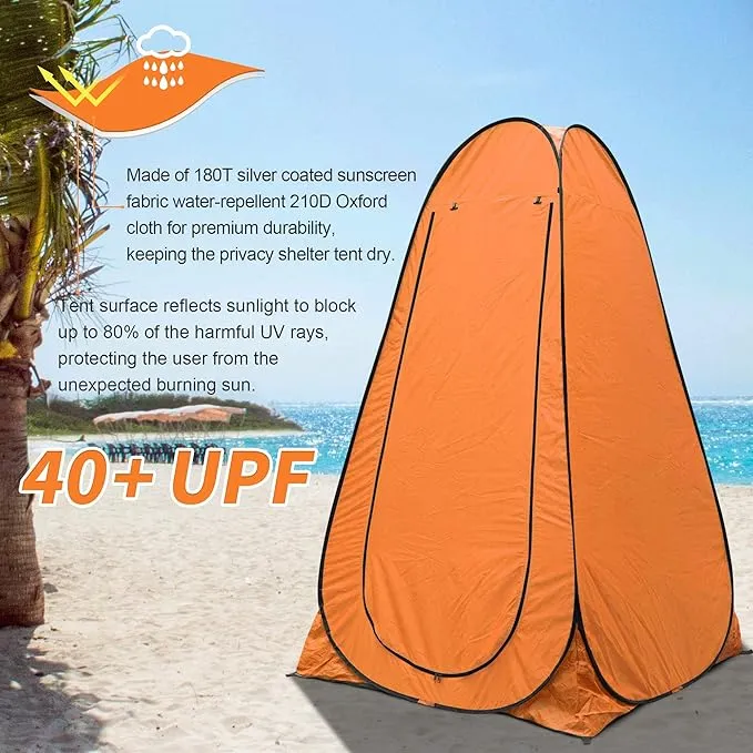 anngrowy Pop Up Privacy Tent Shower Tent Portable Outdoor Camping Bathroom Toilet Tent Changing Dressing Room Privacy Shelters Room for Hiking and Beach Sun Shelter Picnic Fishing– UPF40  Waterproof
