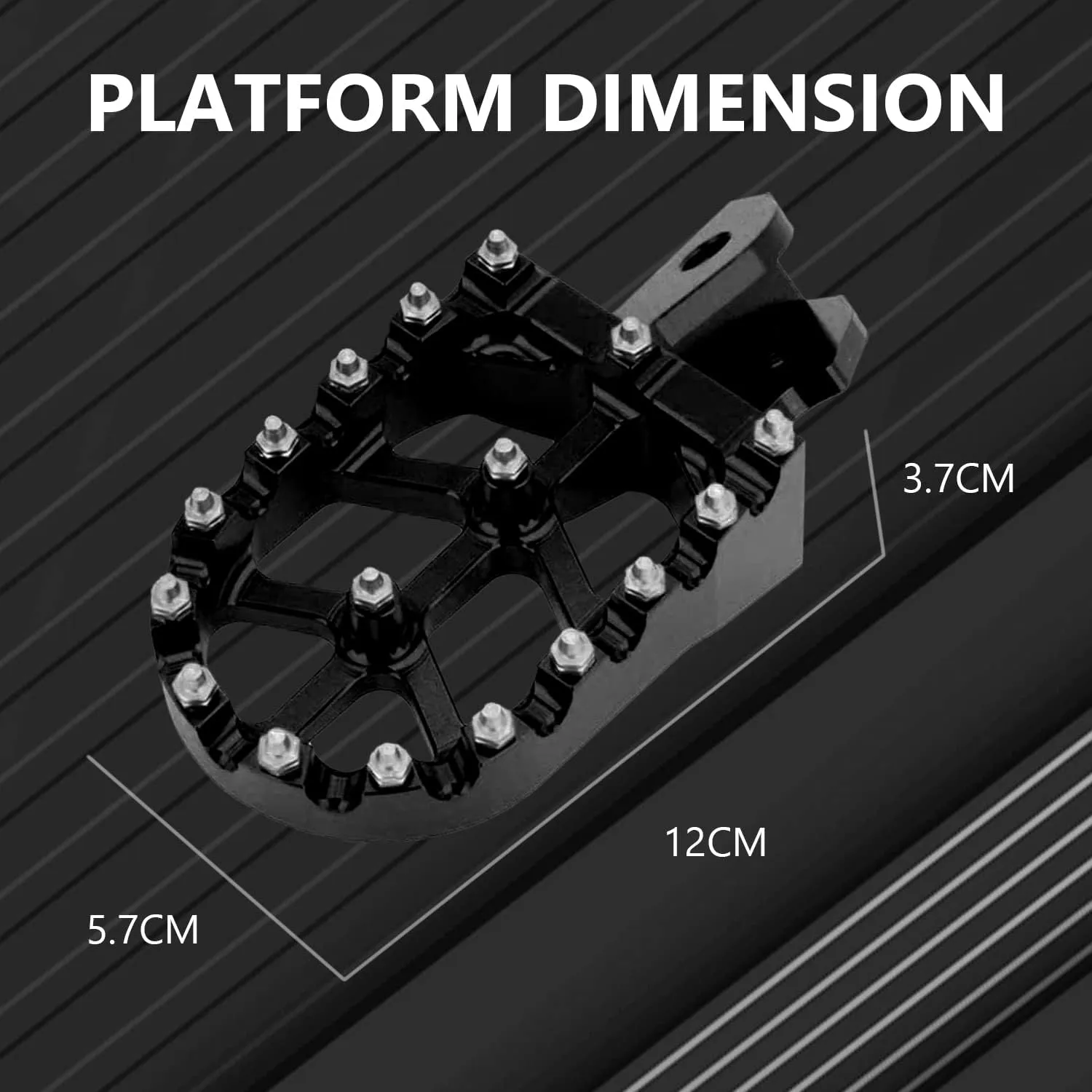 AnXin Foot Pegs Motorcycle Universal CNC Footpeg for CRF XR CR 50-125cc CT200U Mini Bike SSR Apollo RFZ TaoTao Lifan Kayo Coolster Pit Bike - Black