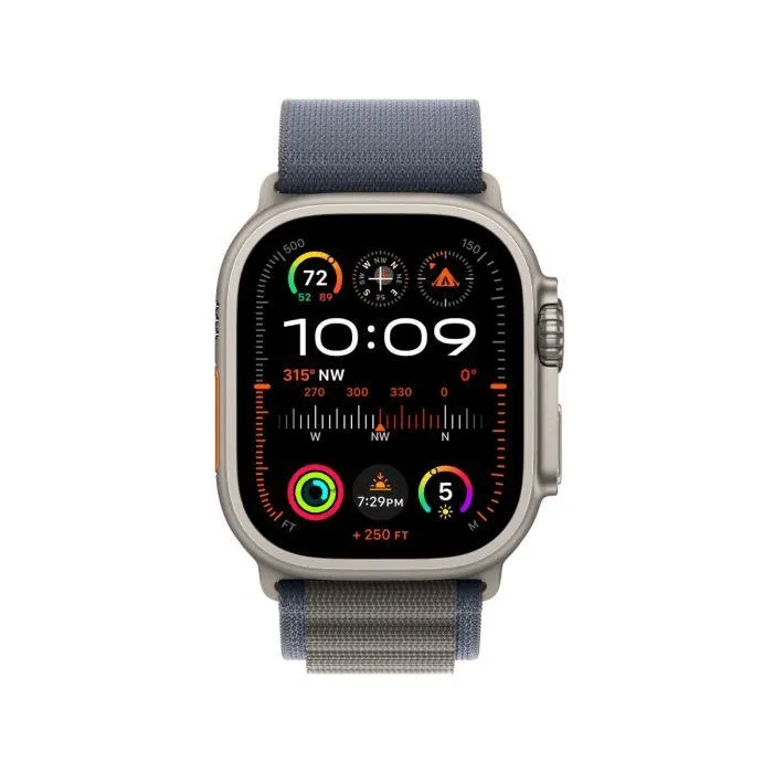Apple Watch Ultra 2 Titanium Case with Blue Alpine Loop MREQ3SO/A