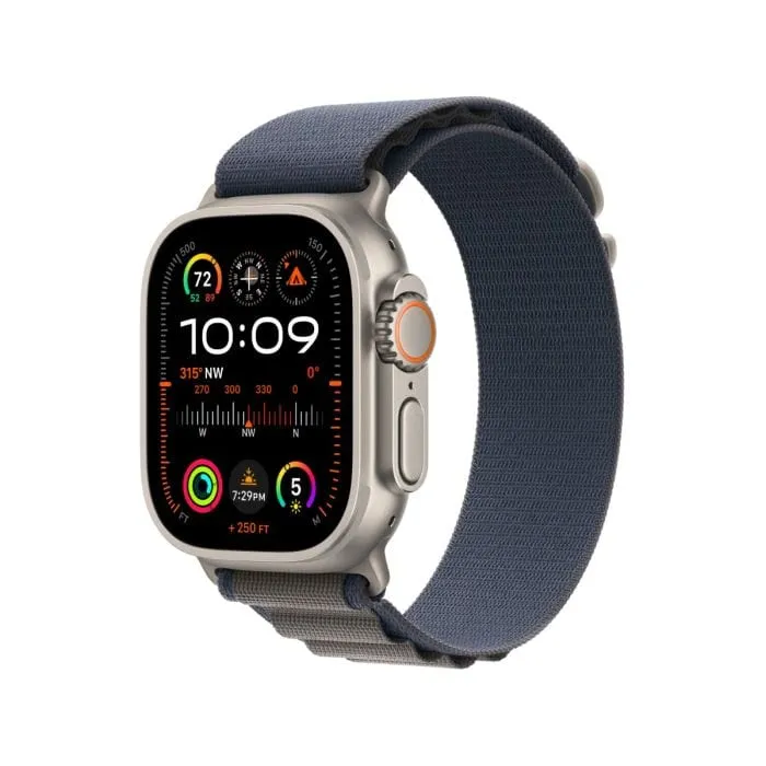 Apple Watch Ultra 2 Titanium Case with Blue Alpine Loop MREQ3SO/A