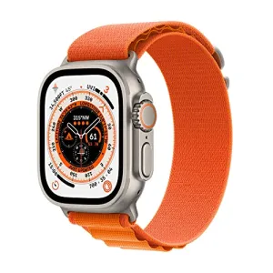 Apple Watch Ultra [GPS   Cellular 49 mm] smart watch w/Rugged Titanium Case & Orange Alpine Loop - Large. Fitness Tracker, Precision GPS, Action Button, Extra-Long BatteryLife, Brighter Retina Display