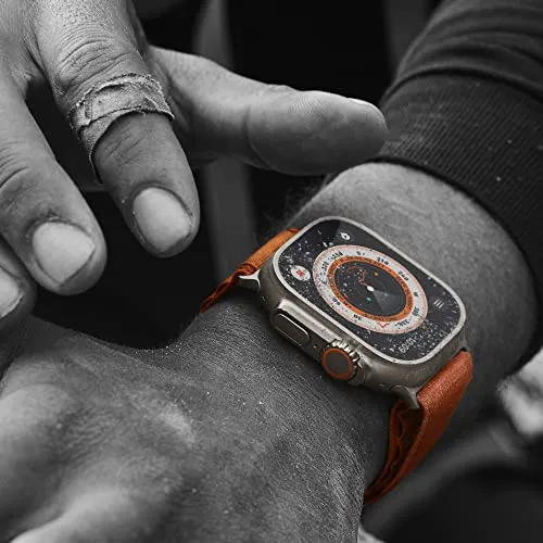 Apple Watch Ultra [GPS   Cellular 49 mm] smart watch w/Rugged Titanium Case & Starlight Alpine Loop Medium Fitness Tracker, Precision GPS, Action Button, ExtraLong BatteryLife, Brighter Retina Display