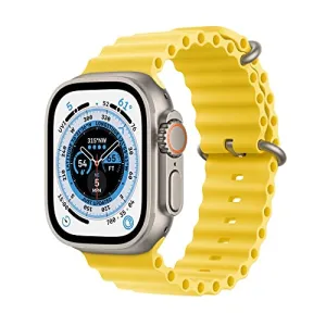 Apple Watch Ultra [GPS   Cellular 49 mm] Smart Watch w/Rugged Titanium Case & Yellow Ocean Band. Fitness Tracker, Precision GPS, Action Button, Extra-Long BatteryLife, Brighter Retina Display