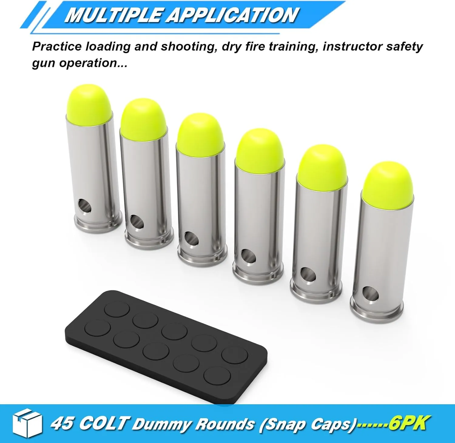 Artemis Multiple Styles of Special Snap Caps Realistic Training Dummy Rounds with Close to Real Weight Reusable Dry Fire Ammo for Safe Loading Firing Malfunction Clearing Trigger Control Practice