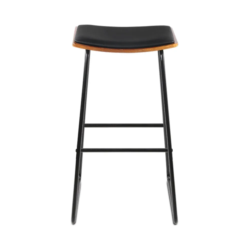 Artiss 2x Bar Stools PU Leather Stools Brown