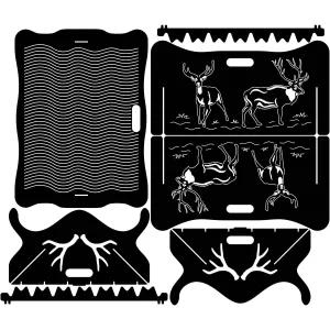 Artistic Collapsible Fire Pit DXF for CNC | Antelope Scene