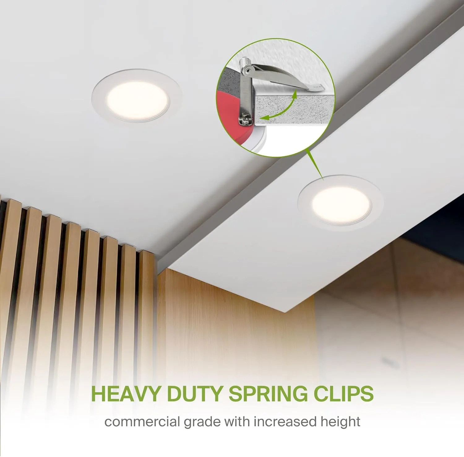 ASD Fire Rated Recessed Light 4 Inch, 12W 120-277V, Mini Panel Baffle Trim, 5 CCT 2700K/3000K/3500K/4000K/5000K, Dimmable Canless Commercial LED Downlight, Wet and IC Rated, Air Tight, ETL, 6 Pack