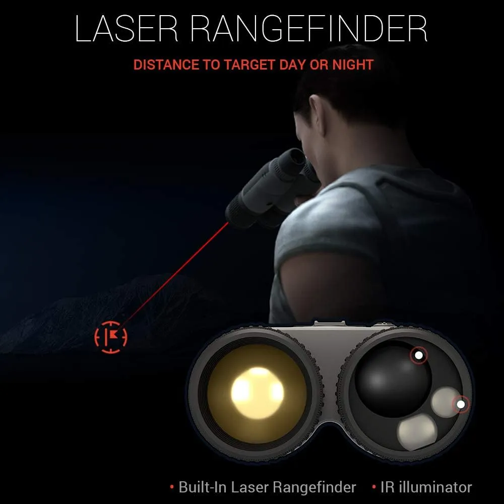 ATN BionX 4T 384 Thermal Binocular with Gen 4 384x288, 60Hz, <25 mK Sensor | Magnification | Built-in Laser Rangefinder, Live Streaming Capable | Exclusive Signature Series Kit